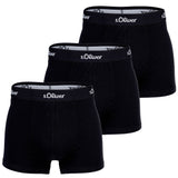 s.Oliver Herren Boxershorts, 3er Pack - Boxerbrief, Baumwoll-Stretch