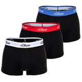 s.Oliver Herren Boxershorts, 3er Pack - Trunks, Hipsters, Baumwoll-Stretch