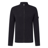 JOOP! JEANS Men's Cardigan - Hajoros, cotton, chunky knit, zip-up jacket, stand-up collar, zipper