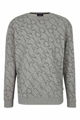JOOP! JEANS Herren Sweatshirt - Sweater, Rundhals, Logo-Allover, Baumwolle