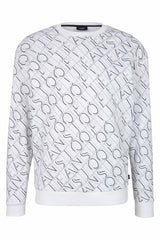 JOOP! JEANS Herren Sweatshirt - Sweater, Rundhals, Logo-Allover, Baumwolle