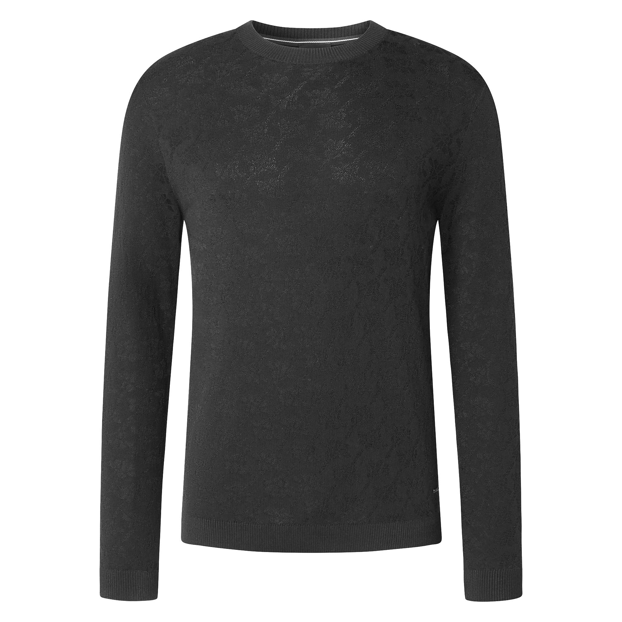 JOOP! Herren Strickpullover - Cahilo, Rundhals, Logo, einfarbig