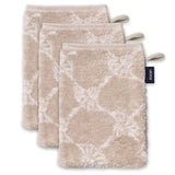 JOOP! Waschlappen, 3er Pack - Waschhandschuh, Doubleface, Walkfrottier