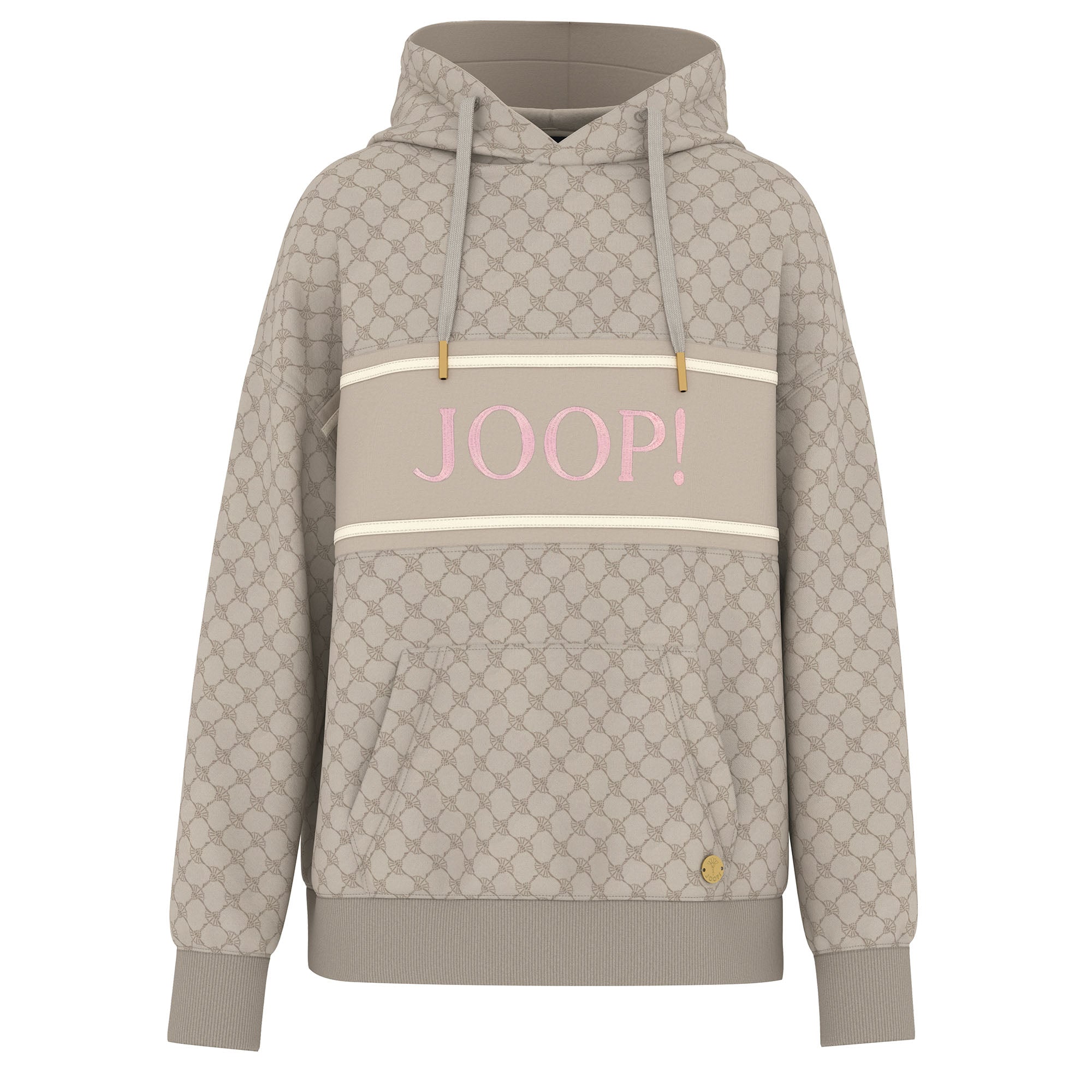 JOOP! Damen Hoodie - Loungewear, Kapuzenpullover, Muster, Logo