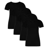 Bamboo basics Ladies T-Shirt KATE, pack of 4 - undershirt, crew neck, Single Jersey
