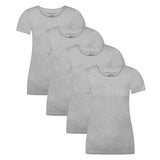 Bamboo basics Damen T-Shirt KATE, 4er Pack - Unterhemd, Rundhals, Single Jersey