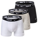 NIKE Herren Boxer Shorts, 3er Pack - Trunks, Logobund, Cotton Stretch