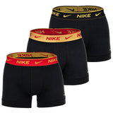 NIKE Herren Boxer Shorts, 3er Pack - Trunks, Logobund, Cotton Stretch