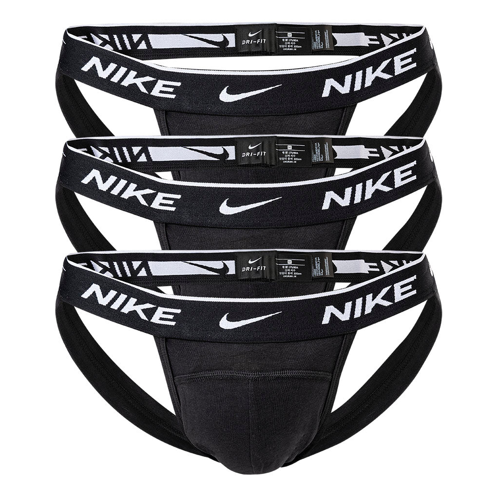 NIKE Herren Jockstrap, 3er Pack - Jocks, Tanga Slip, Stretch Cotton