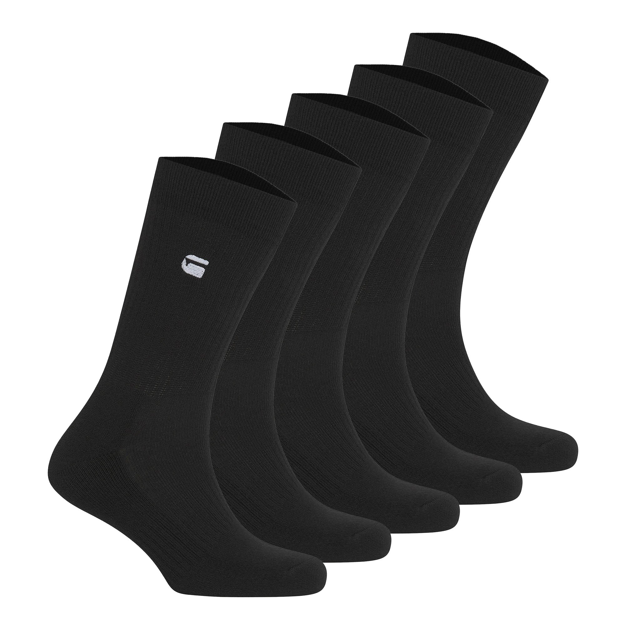 G-STAR Men Tennis Socks, 5-Pack - KILN, Sports Socks, Logo, Plain Colour