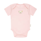 Steiff Baby Body - Strampler, Baumwolle, Bär, Logo, kurzarm, einfarbig