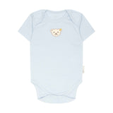 Steiff Baby Body - Strampler, Baumwolle, Bär, Logo, kurzarm, einfarbig