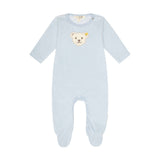Steiff Baby Strampler - Body, Baumwolle, Bär, Logo, Druckknöpfe, langarm, einfarbig