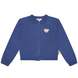 Steiff Mädchen Strickjacke - Teddy-Applikation, Rundhals, Knopfleiste, Baumwolle