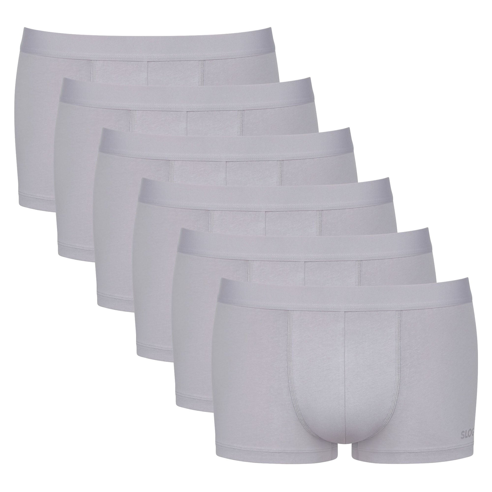 Sloggi Herren Boxershorts, 6er Pack - Hipster, GO ABC 2.0, Baumwolle,  einfarbig