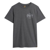 Superdry Men's T-Shirt - Classic VI Heritage Chest Tee , Logo, Round neck, Single colour