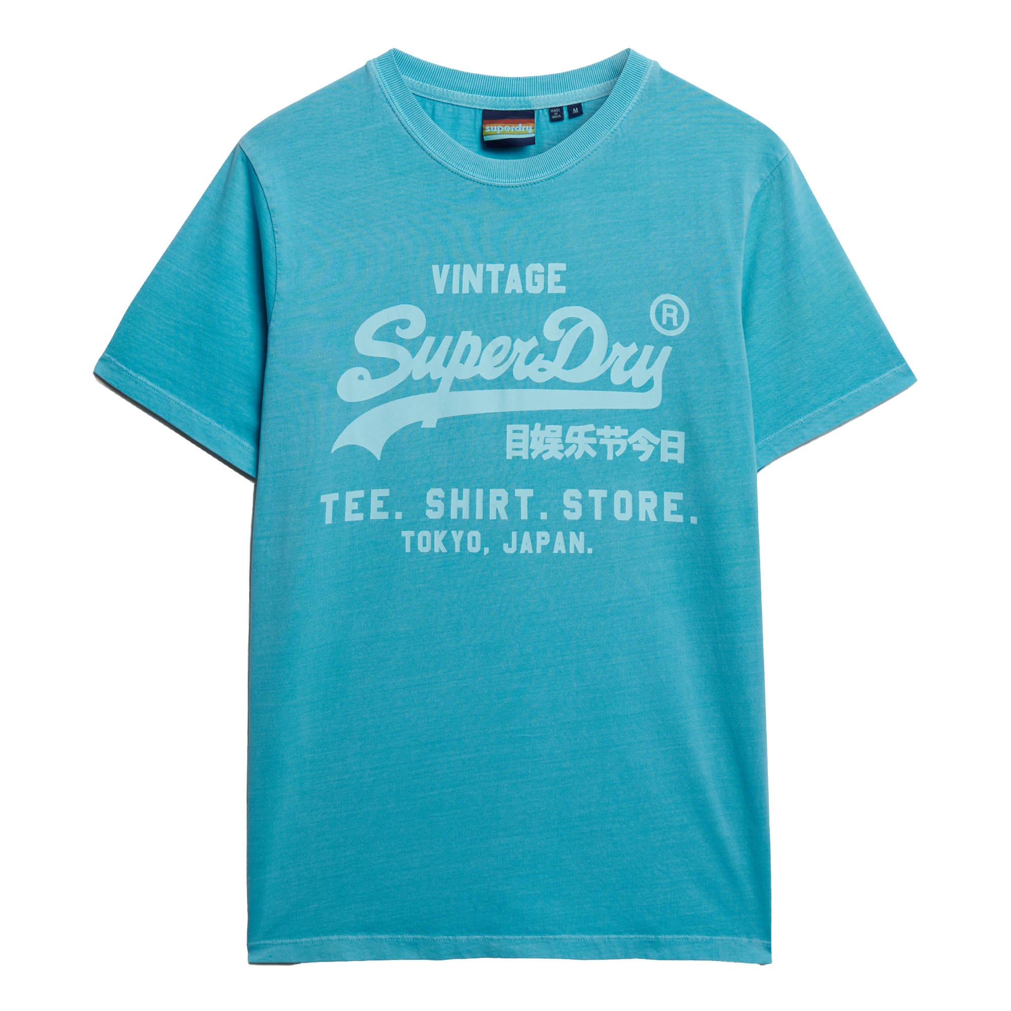 Superdry Herren T-Shirt - VI Neon Relaxed Tee , Logo, Rundhals, einfarbig