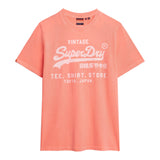 Superdry Herren T-Shirt - VI Neon Relaxed Tee , Logo, Rundhals, einfarbig