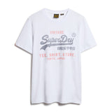 Superdry Herren T-Shirt - VI Heritage Relaxed Tee , T-Shirt, Baumwolle, Rundhals, Logo, einfarbig