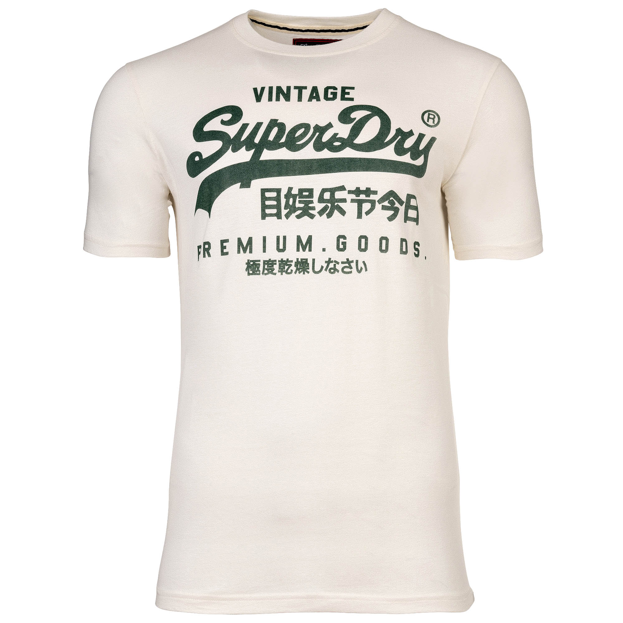Superdry Herren T-Shirt - VI Classic Tee, Logo, Rundhals, einfarbig