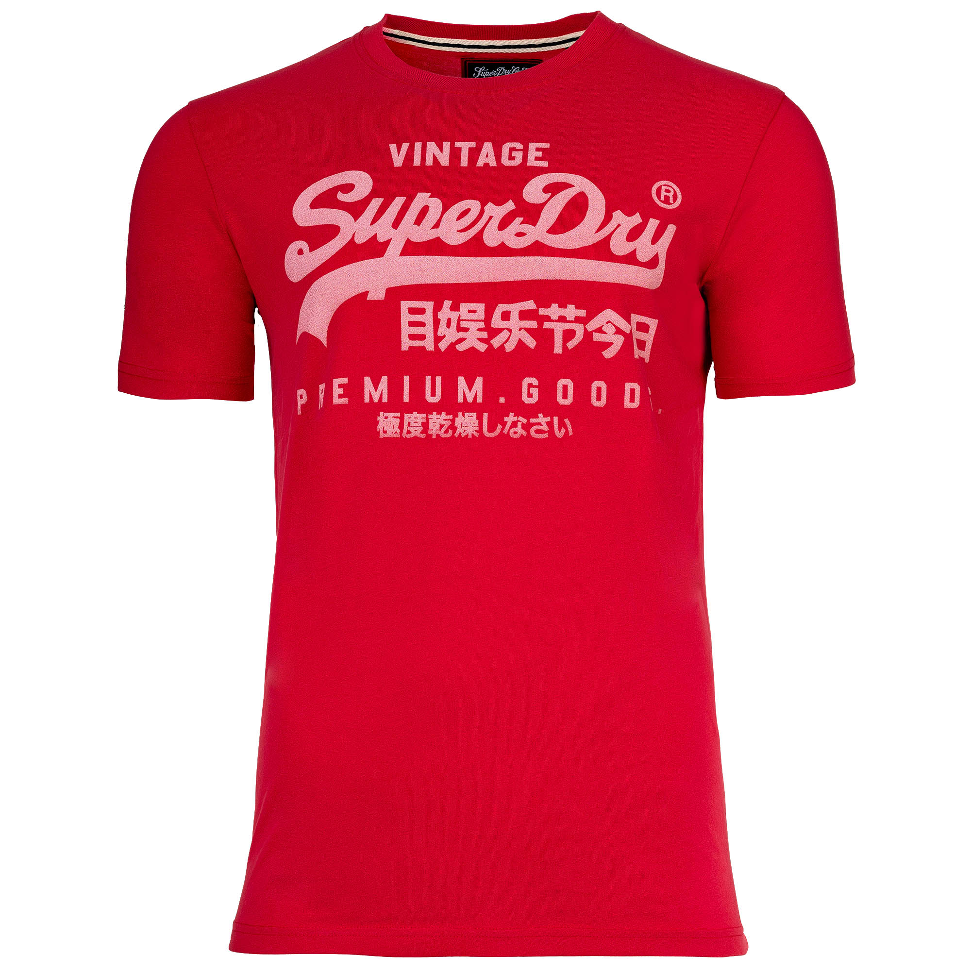Superdry Herren T-Shirt - VI Classic Tee, Logo, Rundhals, einfarbig