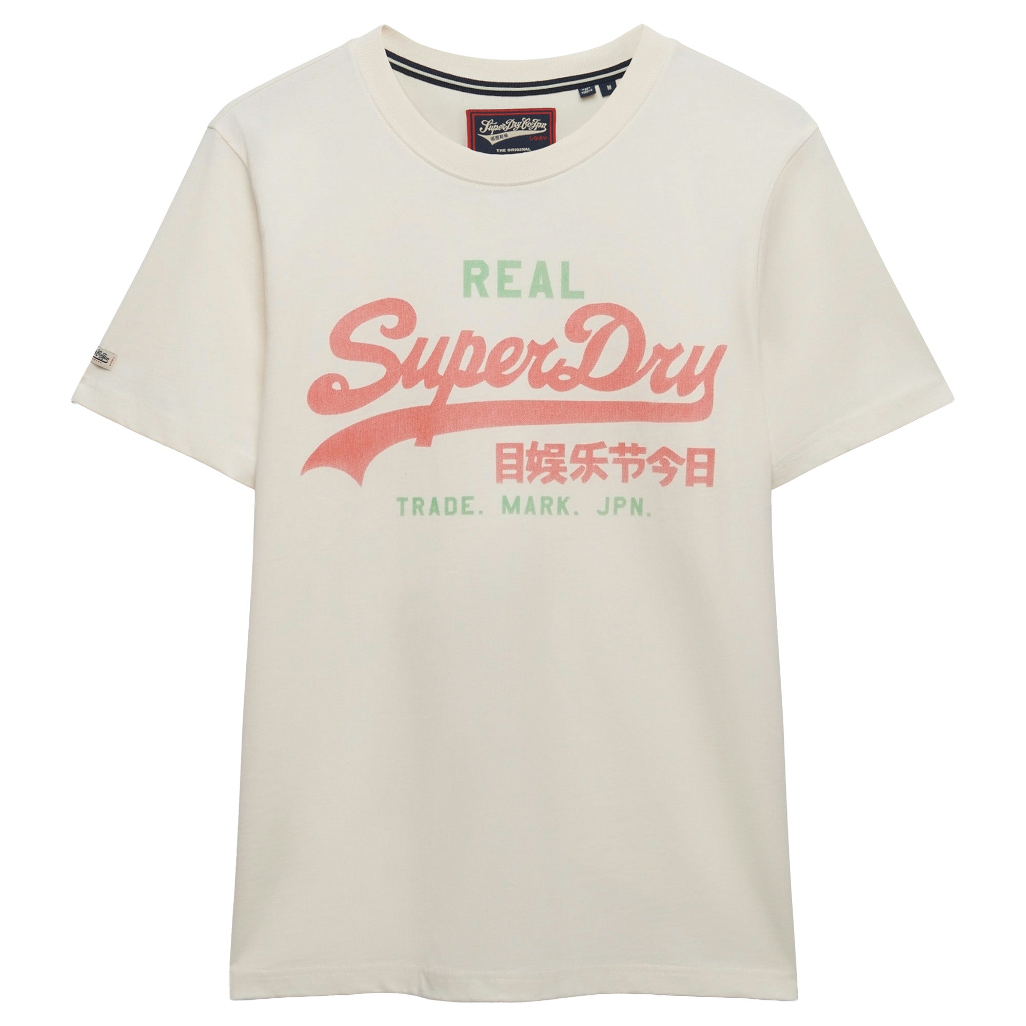 Superdry Herren T-Shirt - VI Classic Tee, T-Shirt, Rundhals, Baumwolle, Logo, einfarbig