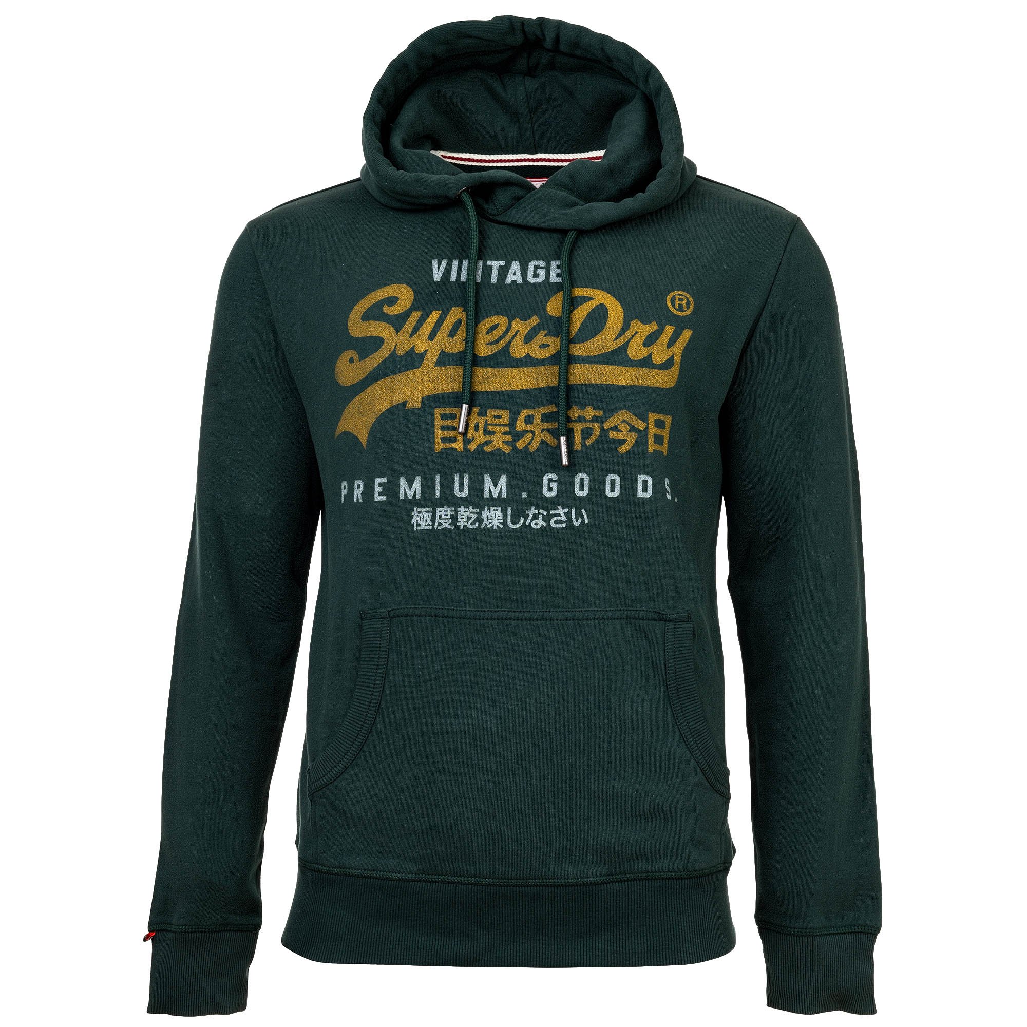 Superdry Men Hoodie - VI Duo Classic Hood, Hood, Logo, Plain Colour