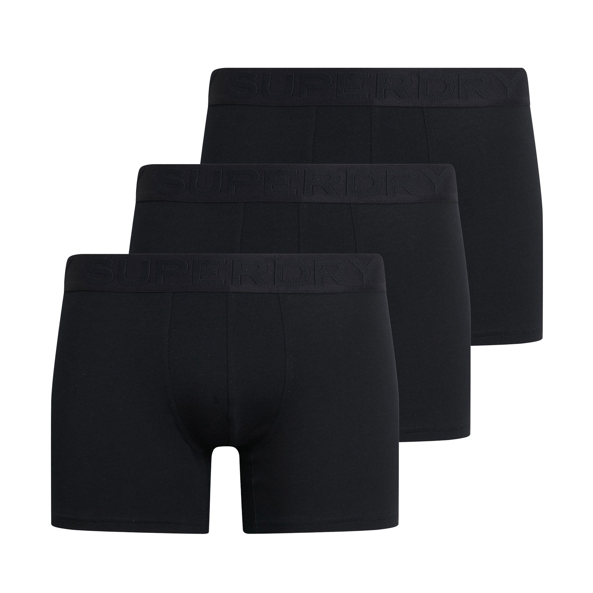 Superdry Herren Boxershorts, 3er Pack - Boxer Triple Pack, Logobund, Cotton Stretch