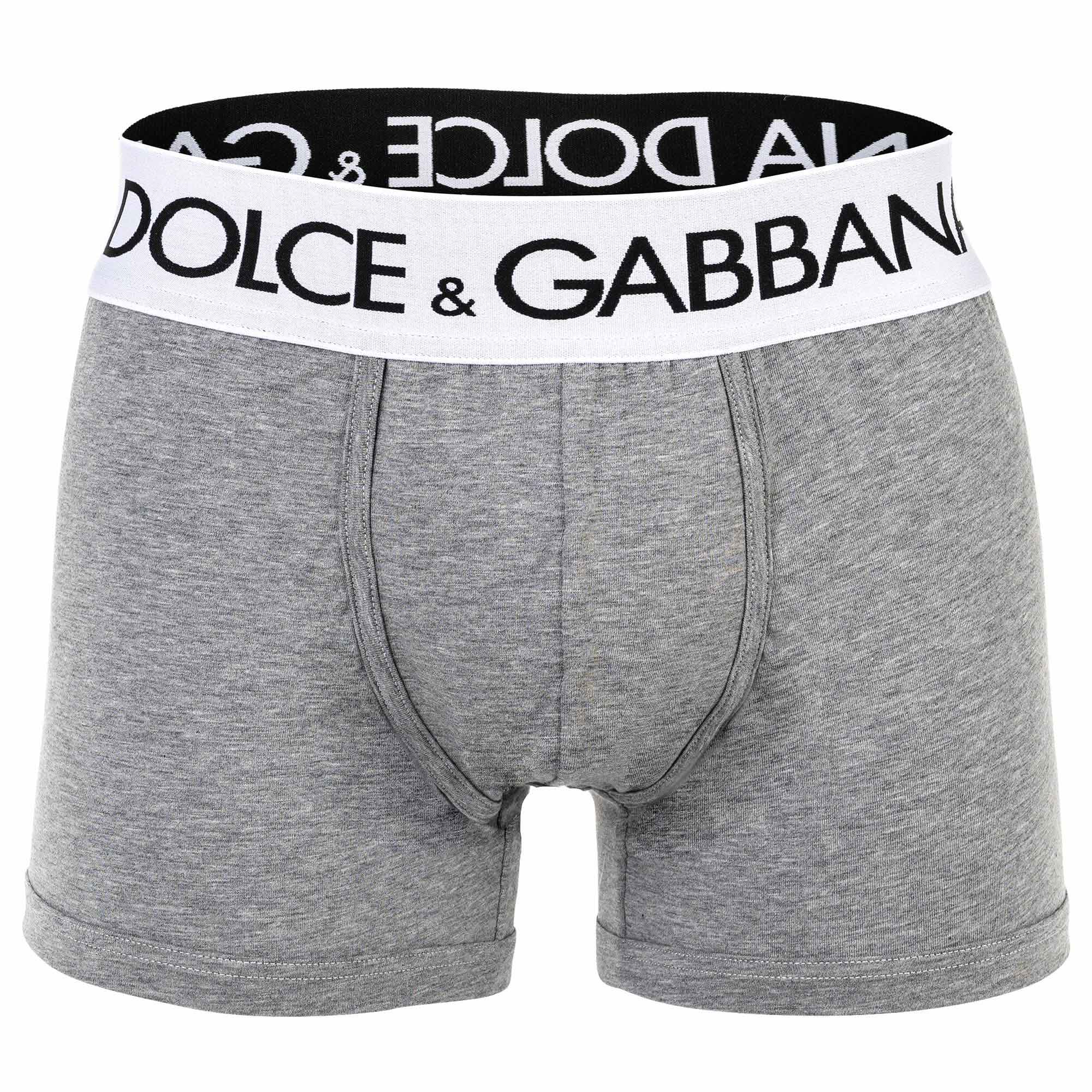 DOLCE & GABBANA Herren Boxershorts - Continuative Regular Boxer, Stretch Baumwolle, Logobund