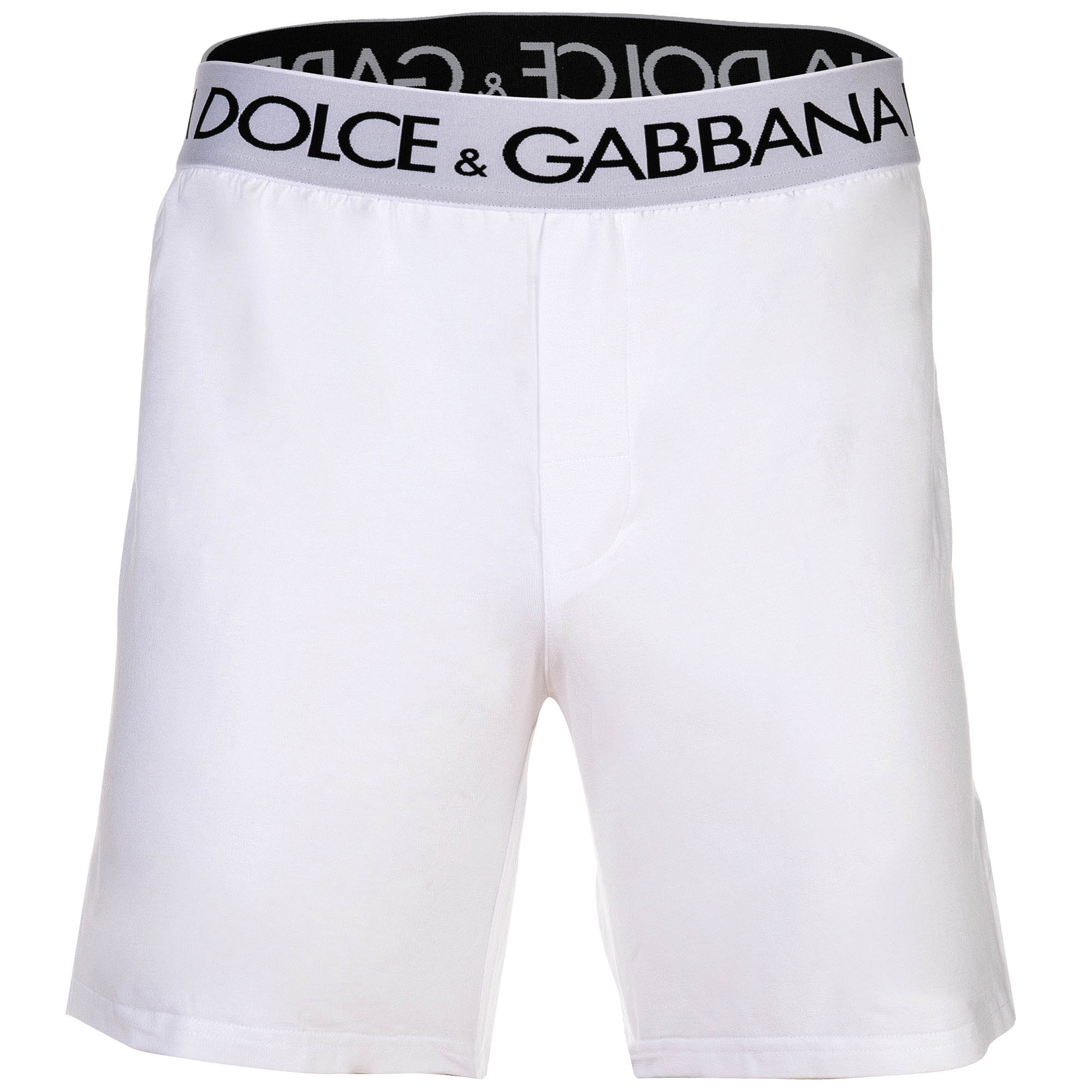 DOLCE & GABBANA Herren Jersey-Boxershorts - Continuative Shorts, Logo-Bund, Stretch Baumwolle