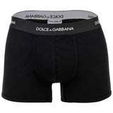 DOLCE & GABBANA Men’s Boxer Shorts - Fine-Rib Regular Boxer, Cotton, Ribbed, Logo Waistband