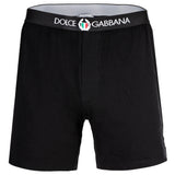 DOLCE & GABBANA Herren Jersey-Boxershorts - Shorts, Logo-Bund, Stretch Baumwolle