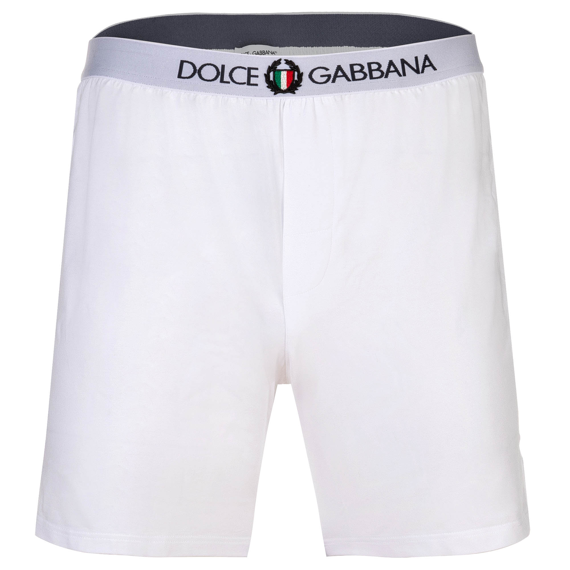DOLCE & GABBANA Herren Jersey-Boxershorts - Shorts, Logo-Bund, Stretch Baumwolle
