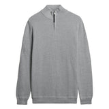 Superdry Herren Strickpullover mit Zip-Stehkragen - Cotton Texture Henley, Pullover, einfarbig