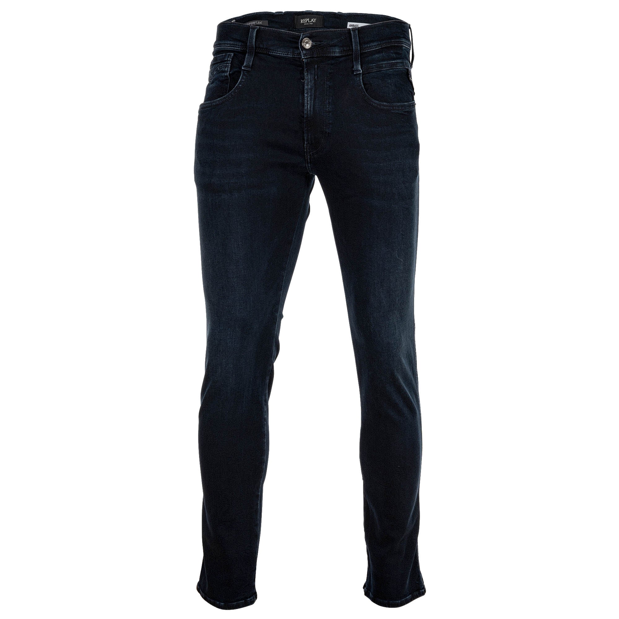 REPLAY Herren Jeans - Hyperflex ANBASS, Stretch Denim, Länge 32, Slim Fit