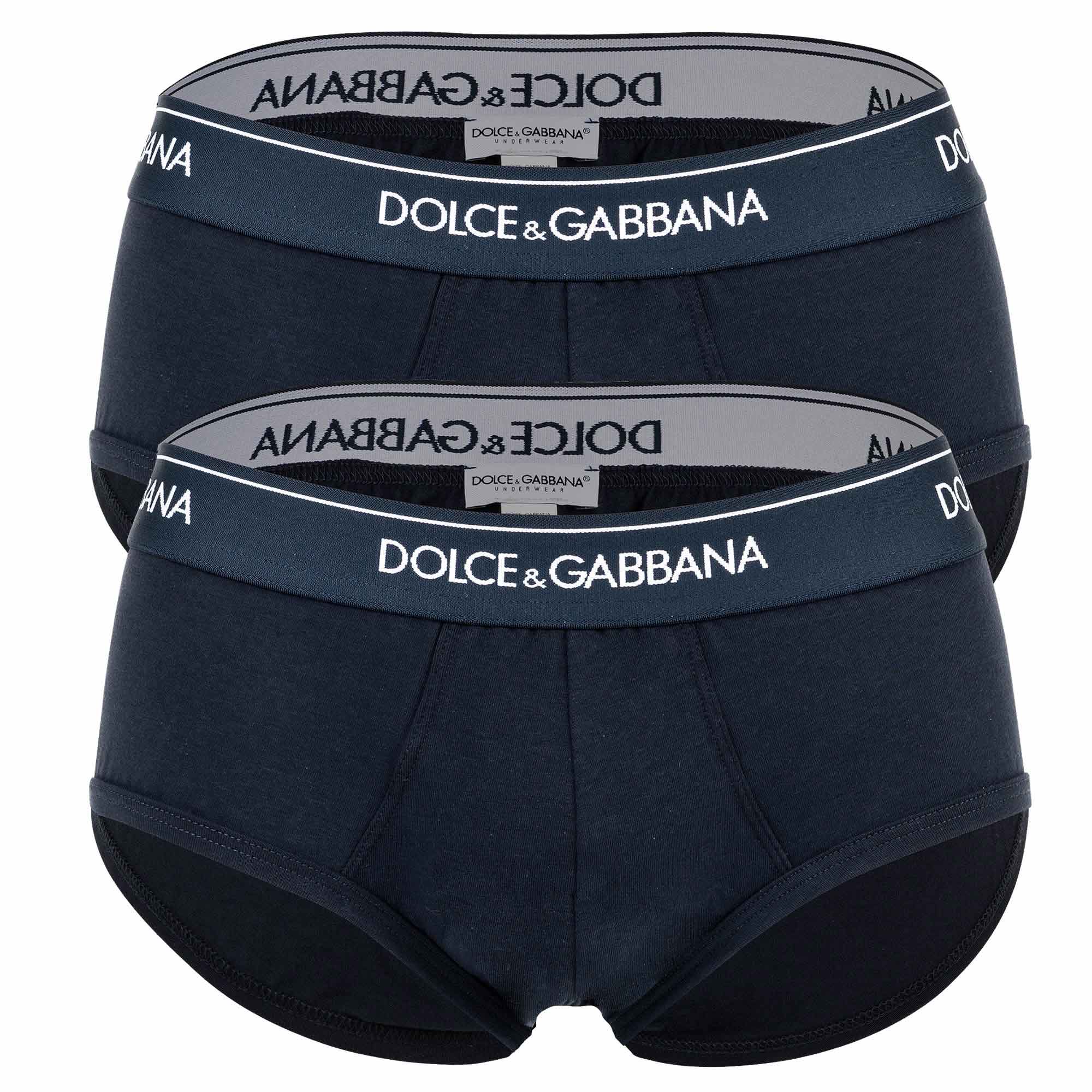 DOLCE & GABBANA Herren Slips, 2er Pack - Slip Brando, Stretch Baumwolle