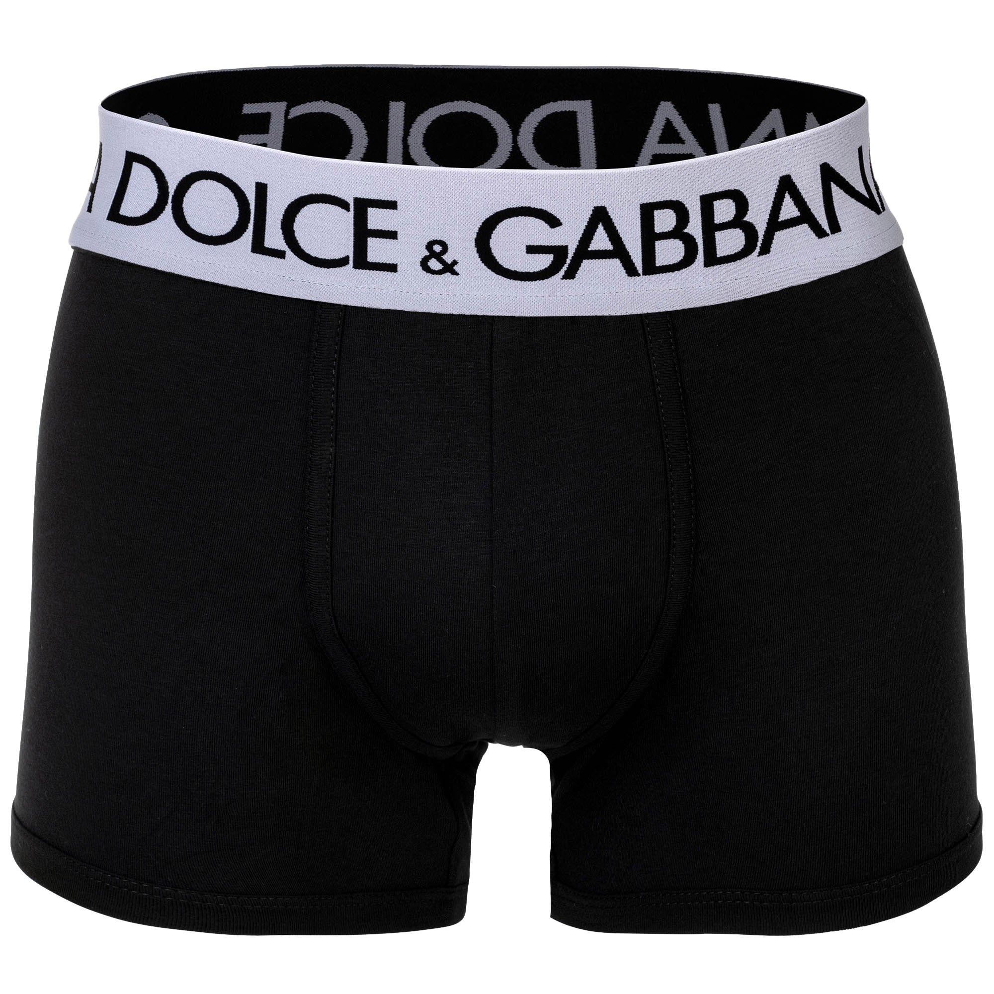 DOLCE & GABBANA Herren Boxershorts - Continuative Regular Boxer, Stretch Baumwolle, Logobund