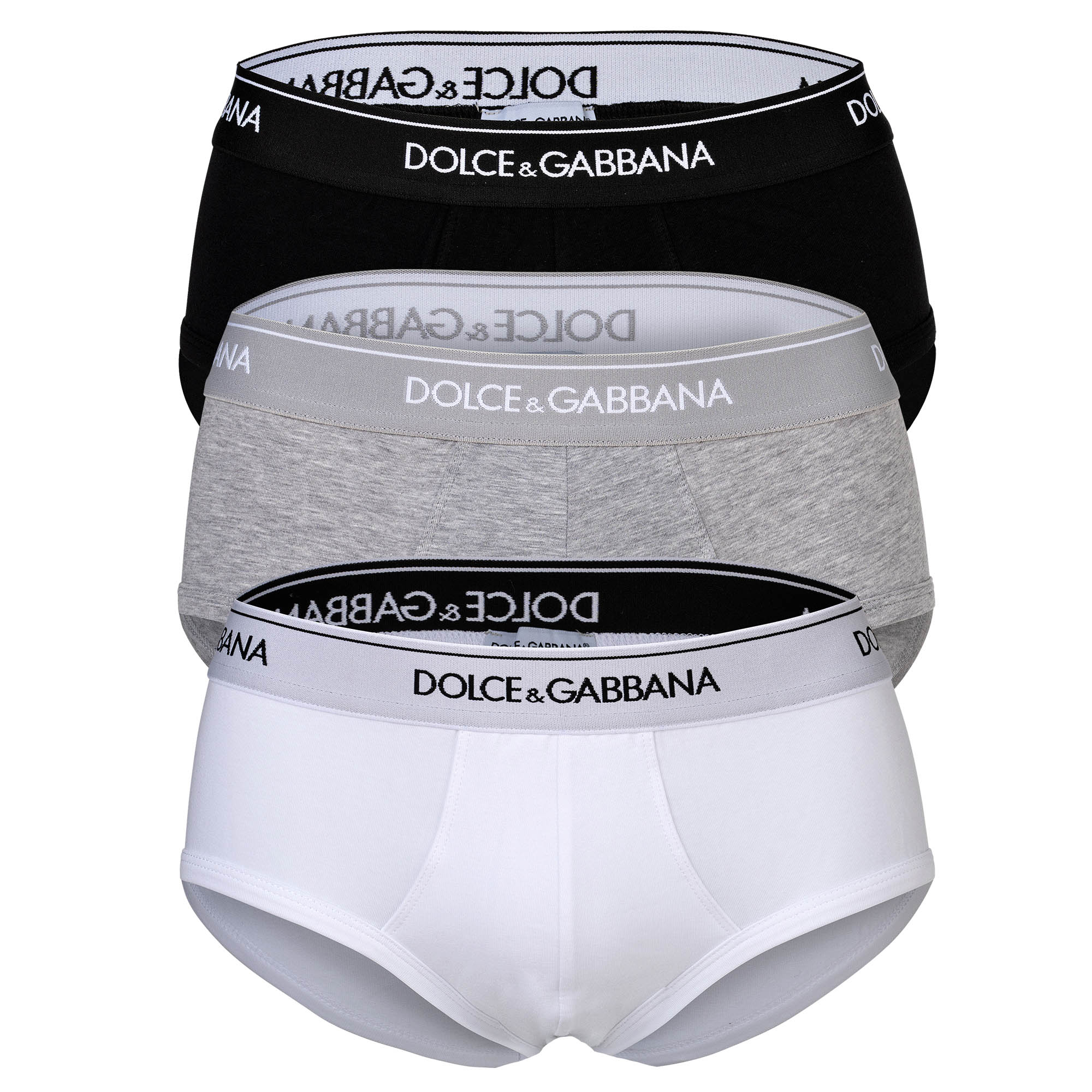 DOLCE & GABBANA men's briefs, 3-pack - Brando briefs, stretch cotton