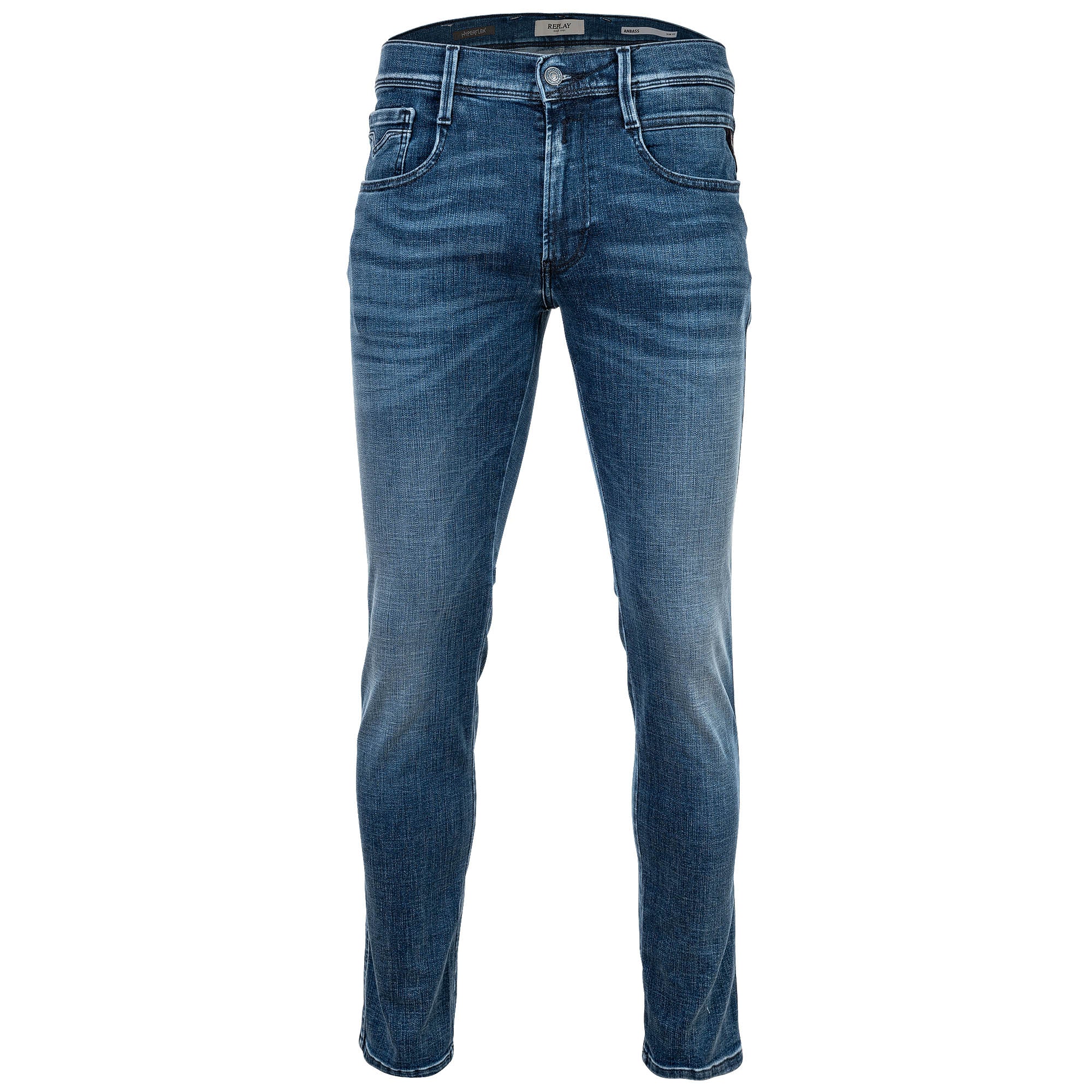 REPLAY Herren Jeans - Hyperflex ANBASS, Stretch Denim, Länge 32, Slim Fit