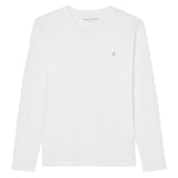 Marc O'Polo Herren Longsleeve - Small-Logo, Shaped Fit, Baumwolle, Logoprint, uni