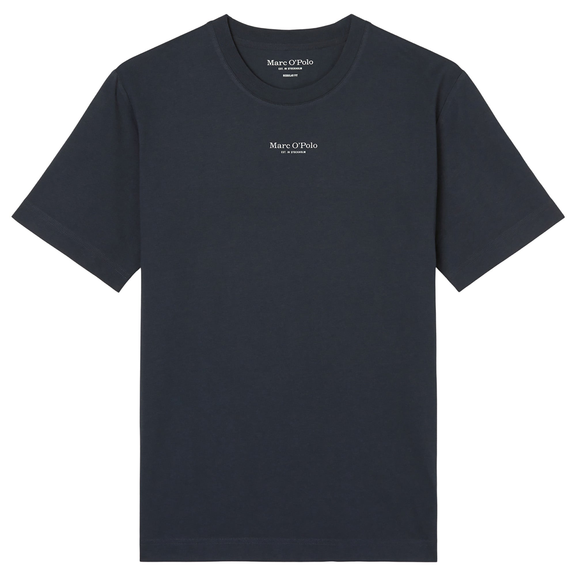 Marc O'Polo Herren T-Shirt - Medium-Logo, Regular Fit, Baumwolle, Logoprint, uni