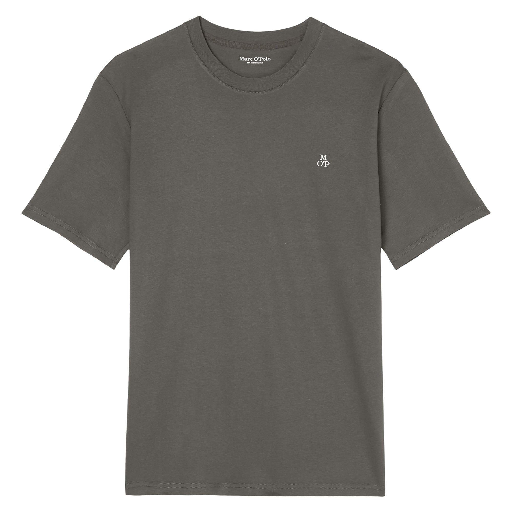 Marc O'Polo Herren T-Shirt - Small-Logo, Regular Fit, Baumwolle, Logoprint, uni