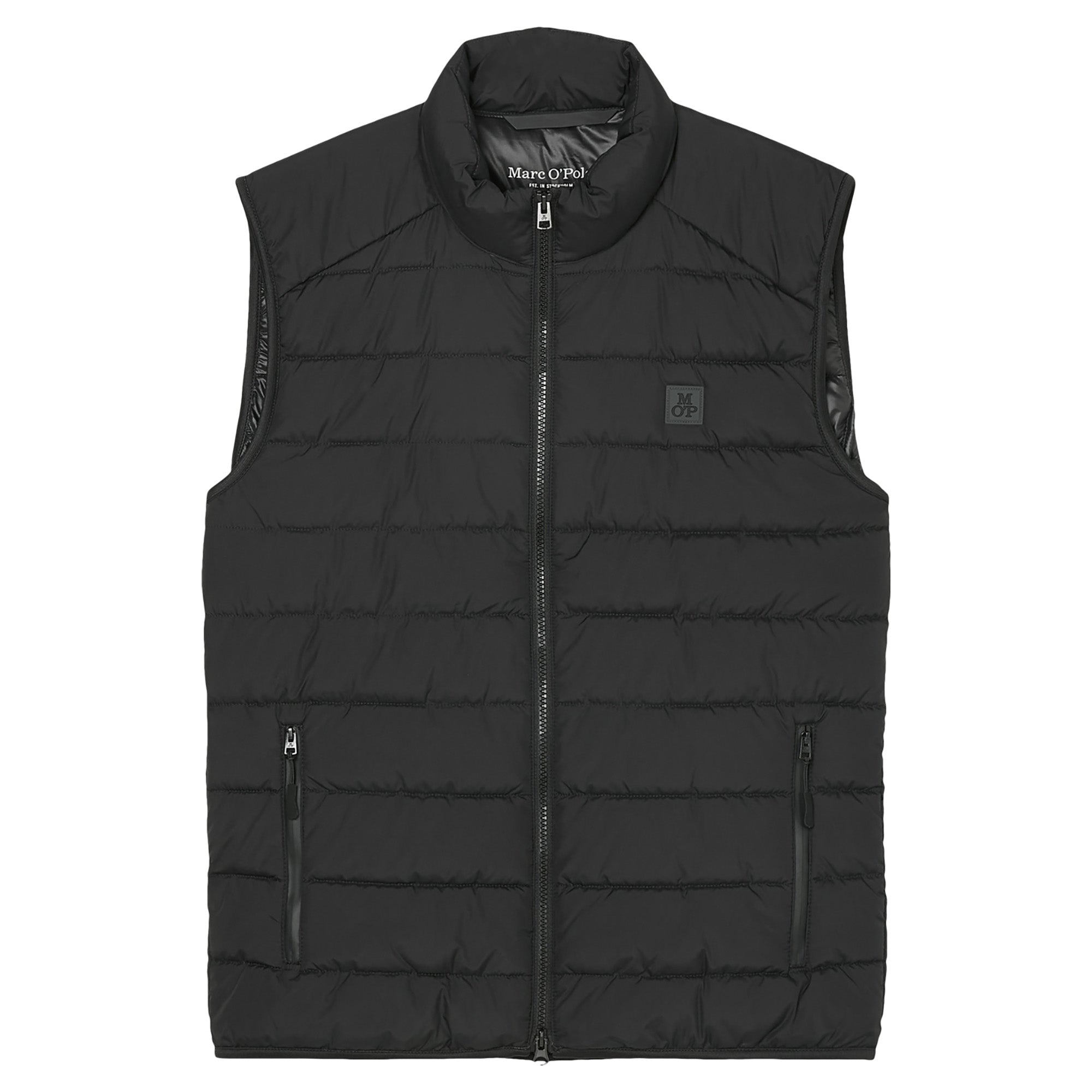Marc O'Polo Herren Steppweste - Woven Outdoor Vest, Stehkragen, Zipper, uni