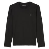 Marc O'Polo Herren Longsleeve - Small-Logo, Shaped Fit, Baumwolle, Logoprint, uni