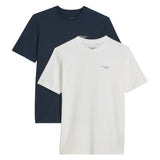 Marc O'Polo Denim Herren T-Shirts, 2er Pack - Regular Fit, Baumwolle, Logo, einfarbig