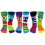 United Oddsocks Kinder Socken, 6 individuelle Socken - Geschenkbox, Motivsocken