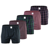 MG-1 Herren Web-Boxer, 5er Pack - Classic Boxer-Shorts, gemustert, Spar-Pack