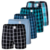 MG-1 Herren Web-Boxer, 5er Pack - Classic Boxer-Shorts, gemustert, Spar-Pack
