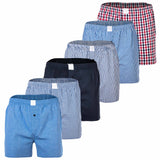 MG-1 Herren Web-Boxer, 6er Pack - Classic Boxer-Shorts, gemustert, Spar-Pack