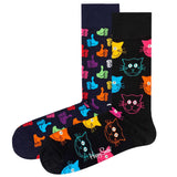 Happy Socks Unisex Socken, 2er Pack - Classic Crew, Organic Cotton, Farbmix